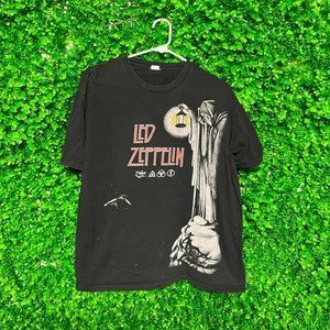 Vintage Led Zeppelin Band Tshirt Adult Mens Large Unisex Design Tshirt